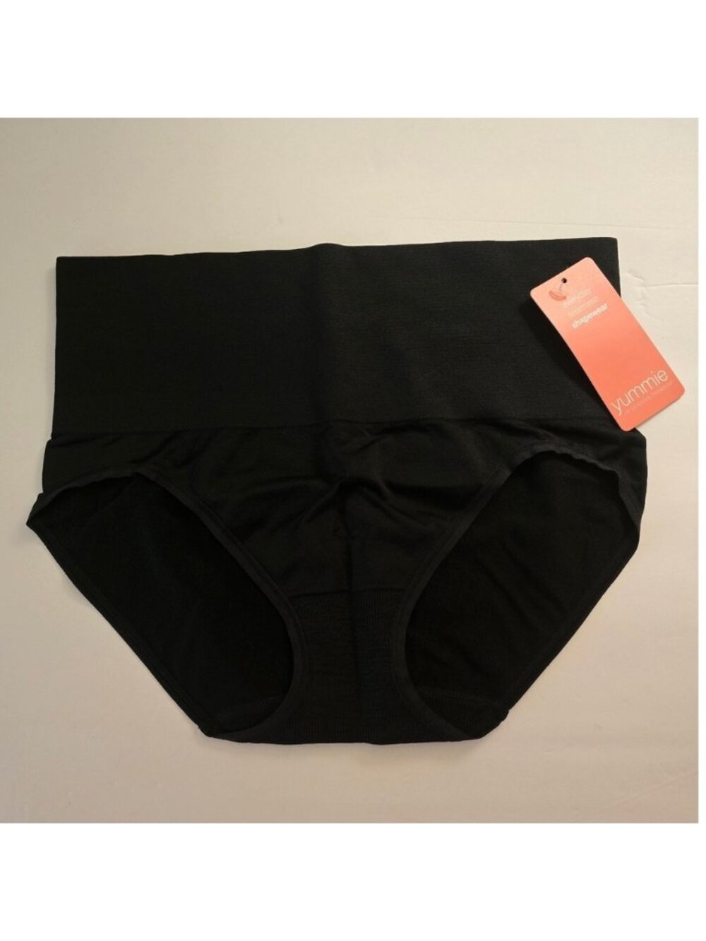 Yummie Mia Shaping Brief Nylon Seamless High Waist Black L/XL YT6-576 NEW